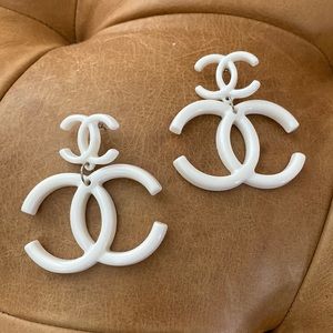 Authentic Chanel Earrings CC logo